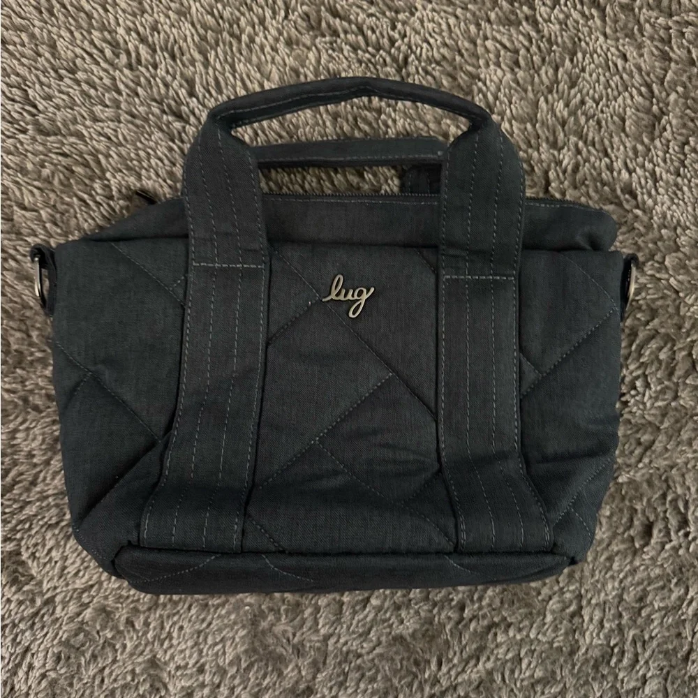 LUG Dory Mini Navy Quilted Crossbody Bag